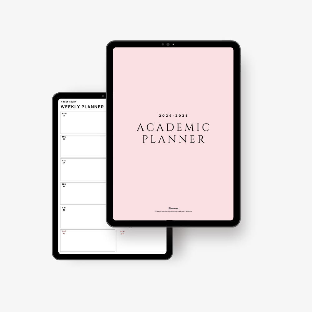 2024-2025 Academic Planner - Light Pink