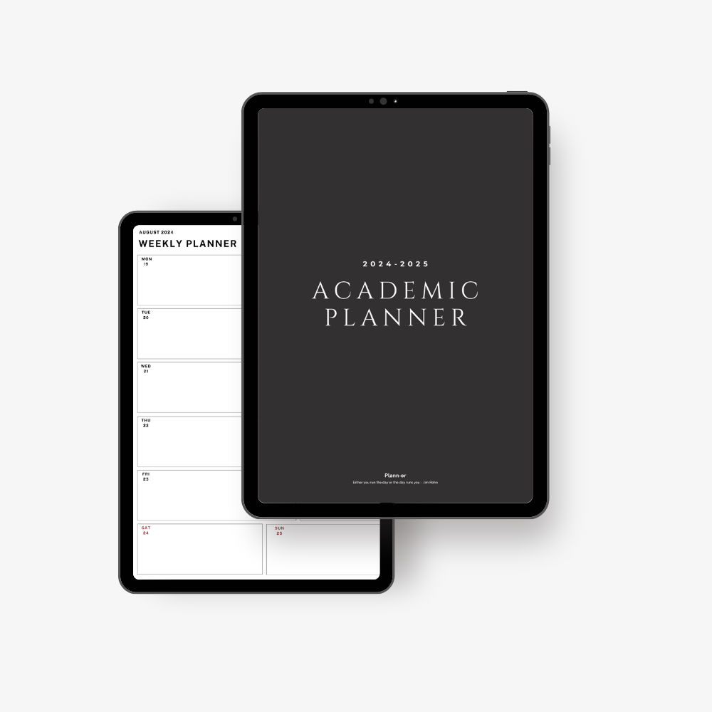 2024-2025 Academic Planner - Black